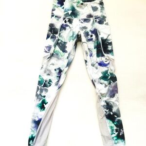 Athleta floral mesh leggings